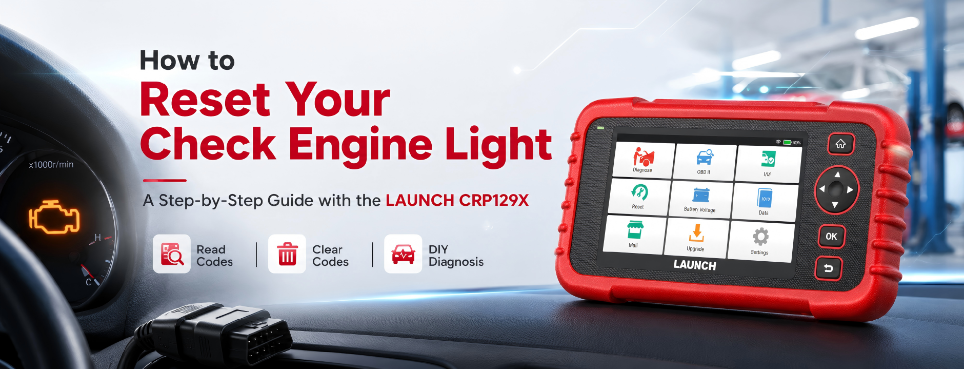 How to Reset Your Check Engine Light with the LAUNCH CRP129X