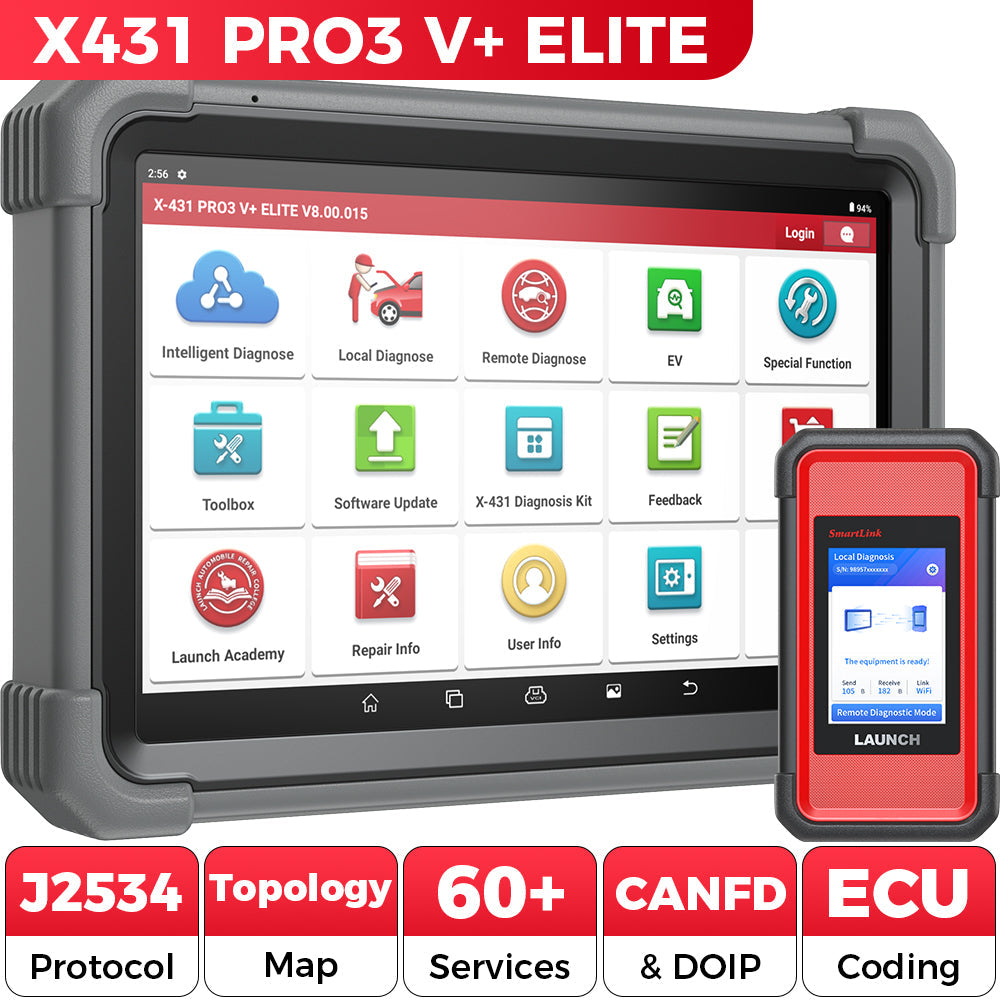 Launch X431 PRO3 V+ Elite Diagnostic Scanner J2534 Programming Secondary image