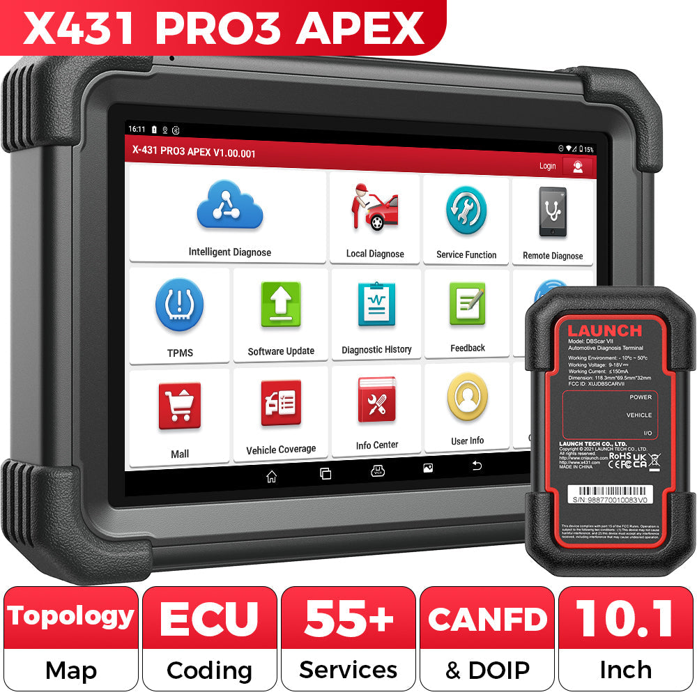 Launch X431 PRO3 APEX Bidirectional Scan Tool