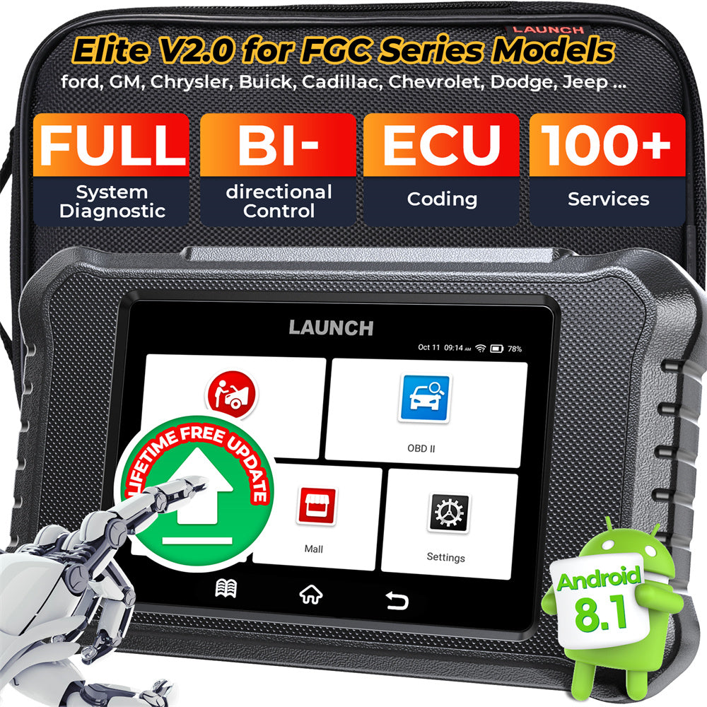 Launch X431 Creader Elite 2.0 FGC OBD2 Scanner