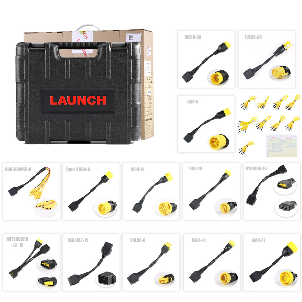Launch X431 PAD V And PAD VII Heavy Duty Truck Software License And Adapters Main image
