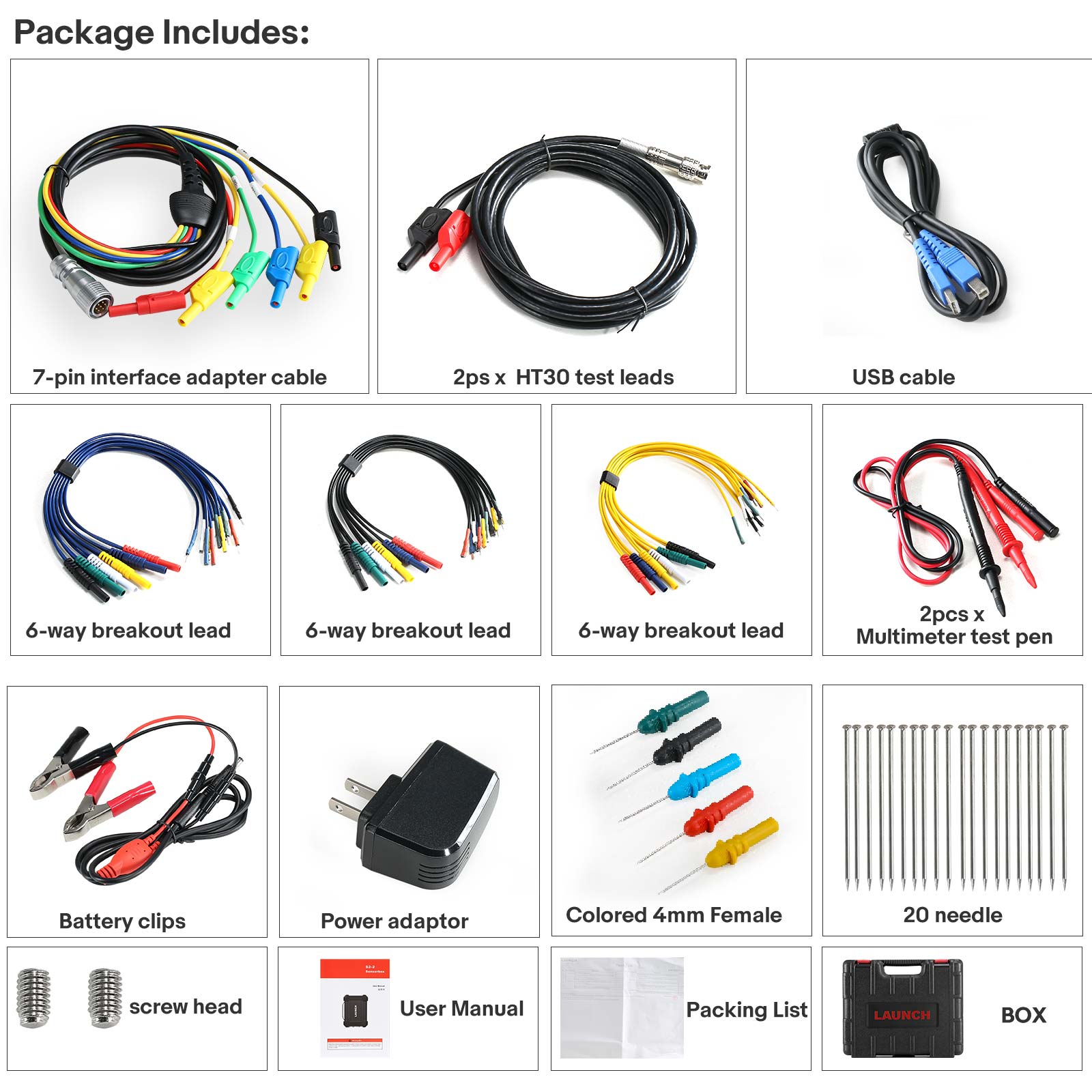 Launch X431 Sensorbox S2-2 DC USB Oscilloscope 2 Channel for X431 PAD V/PAD VII