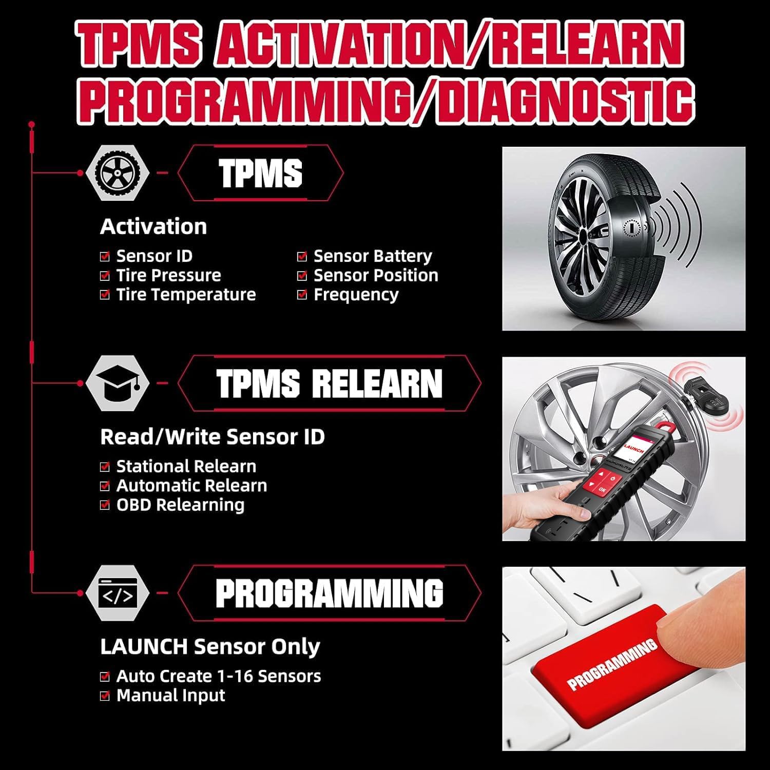 Launch X431 i-TPMS TPMS Tire Pressure Detector Secondary image